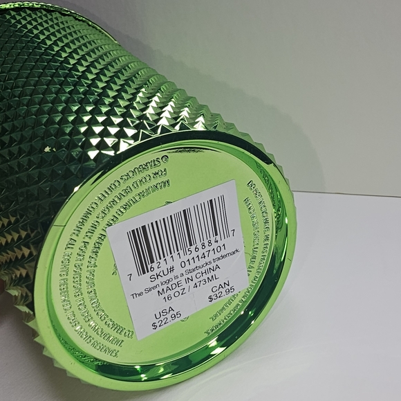 Starbucks Dining Starbucks 2023 Green Chrome Studded Tumbler/ Dolly Parton Pink - Picture 8 of 11